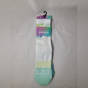 Crocs Socks Adult Medium Quarter Mens 6-8.5 Womens 8-10.5 crew socks- 3 socks